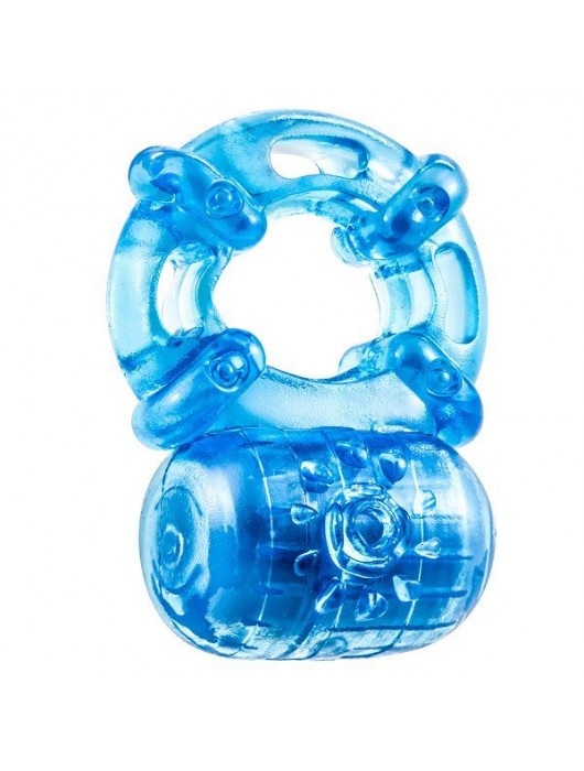 Голубое эрекционное виброкольцо Reusable 5 Function Cock Ring - Blush Novelties - в Жуковском купить с доставкой