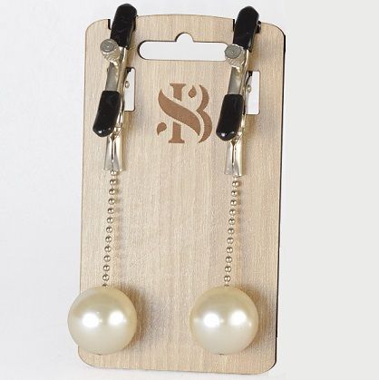 Зажимы на соски с бусинами под жемчуг Pearl - Sitabella - купить с доставкой в Жуковском