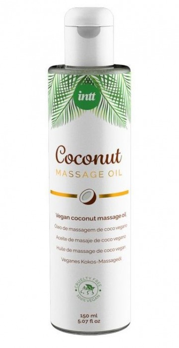 Массажное масло Vegan Coconut - 150 мл. - INTT - купить с доставкой в Жуковском