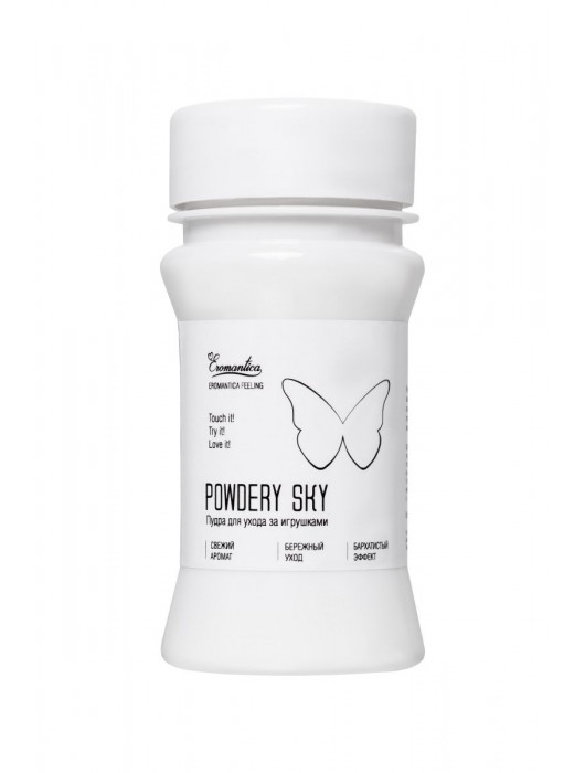 Пудра для ухода за игрушками Powdery Sky с ароматом мяты - 40 гр. - Eromantica - купить с доставкой в Жуковском