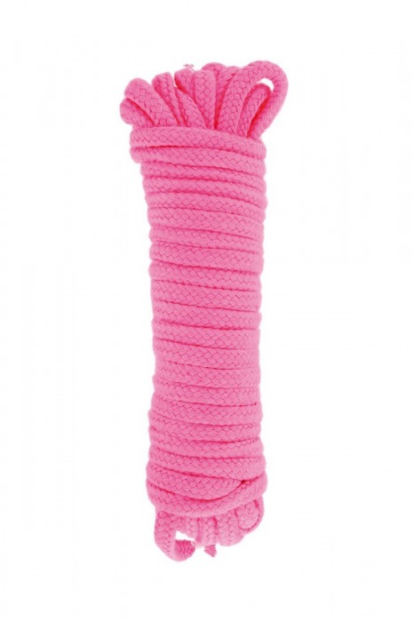 Розовая веревка для связывания Sweet Caress Rope - 10 метров - Sweet Caress - купить с доставкой в Жуковском
