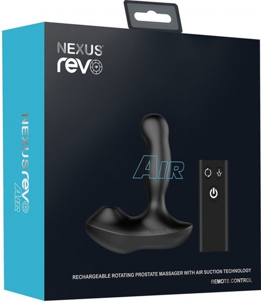 Черный вибратор-ротатор для стимуляции простаты Nexus Revo Air - Nexus Range - в Жуковском купить с доставкой