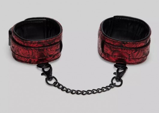 Красно-черные оковы Reversible Faux Leather Ankle Cuffs - Fifty Shades of Grey - купить с доставкой в Жуковском