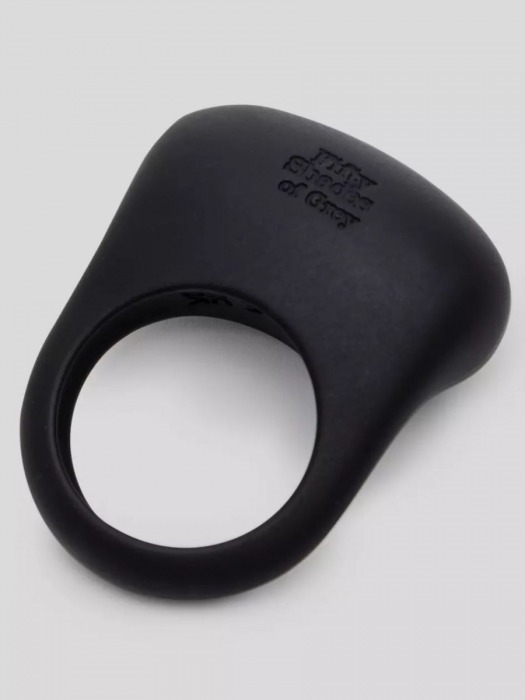 Черное эрекционное виброкольцо Sensation Rechargeable Vibrating Love Ring - Fifty Shades of Grey - в Жуковском купить с доставкой
