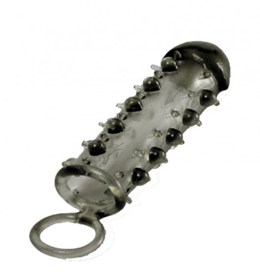 Дымчатая стимулирующая насадка с закрытой головкой SAMURAI PENIS SLEEVE BLACK - 14,5 см. - NMC - в Жуковском купить с доставкой