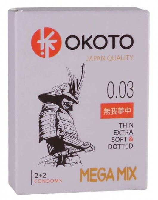 Набор из 4 презервативов OKOTO MegaMIX - Sitabella - купить с доставкой в Жуковском