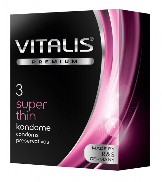 Ультратонкие презервативы VITALIS PREMIUM super thin - 3 шт. - Vitalis - купить с доставкой в Жуковском