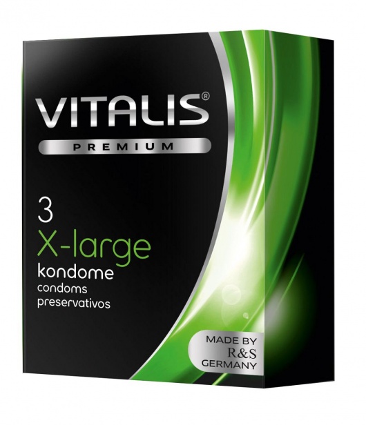 Презервативы увеличенного размера VITALIS PREMIUM x-large - 3 шт. - Vitalis - купить с доставкой в Жуковском