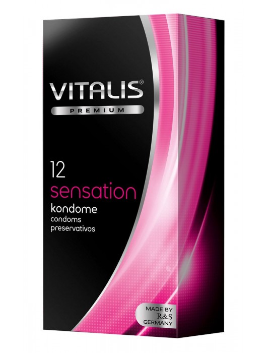 Презервативы VITALIS PREMIUM sensation с пупырышками и кольцами - 12 шт. - Vitalis - купить с доставкой в Жуковском