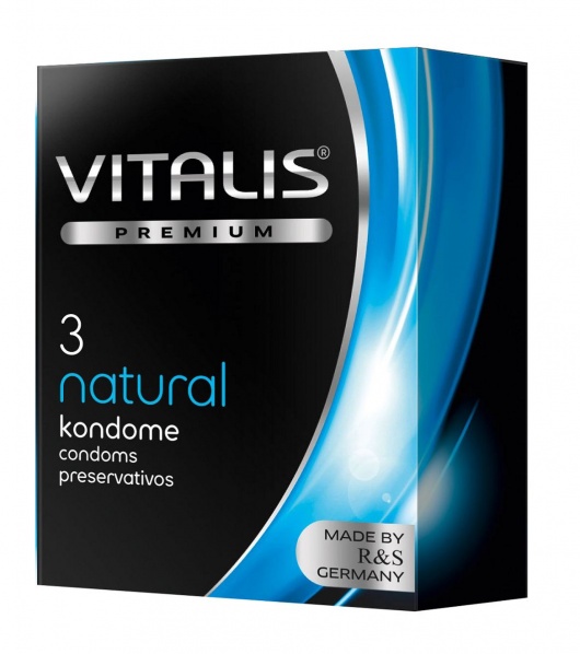 Классические презервативы VITALIS PREMIUM natural - 3 шт. - Vitalis - купить с доставкой в Жуковском