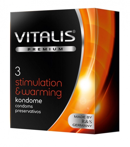 Презервативы VITALIS PREMIUM stimulation   warming с согревающим эффектом - 3 шт. - Vitalis - купить с доставкой в Жуковском