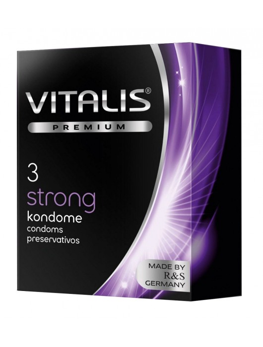 Презервативы с утолщенной стенкой VITALIS PREMIUM strong - 3 шт. - Vitalis - купить с доставкой в Жуковском
