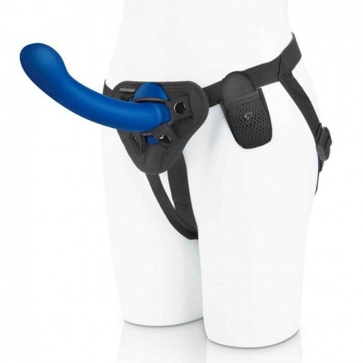 Синяя насадка Remote Control P-Spot G-Spot с черными трусиками - 20 см. - Pegasus - купить с доставкой в Жуковском