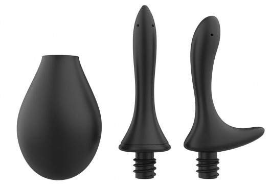 Черный анальный душ Nexus Anal Douche Set с 2 сменными насадками - Nexus Range - купить с доставкой в Жуковском