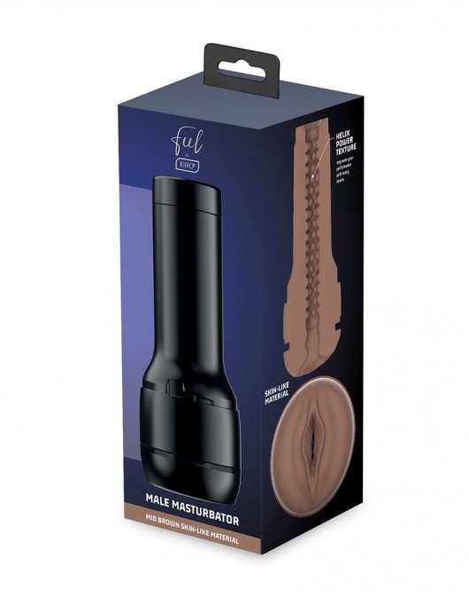 Коричневый мастурбатор-вагина Feel Stroker - Kiiroo - в Жуковском купить с доставкой