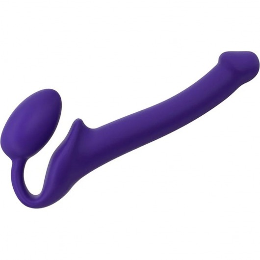 Фиолетовый безремневой страпон Silicone Bendable Strap-On - size S - Strap-on-me - купить с доставкой в Жуковском