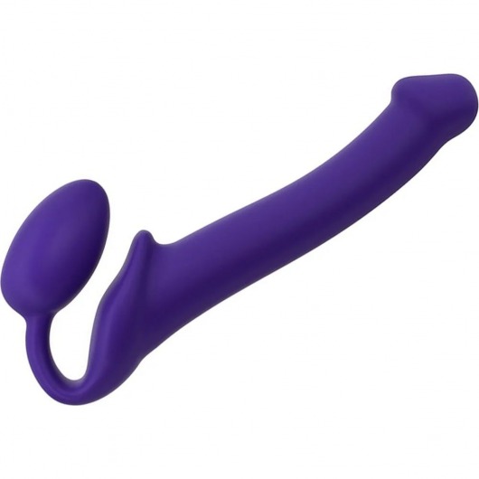 Фиолетовый безремневой страпон Silicone Bendable Strap-On - size M - Strap-on-me - купить с доставкой в Жуковском
