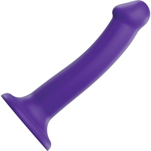 Фиолетовый фаллоимитатор-насадка Strap-On-Me Dildo Dual Density size M - 18 см. - Strap-on-me - купить с доставкой в Жуковском