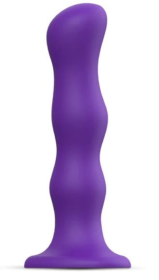 Фиолетовая насадка Strap-On-Me Dildo Geisha Balls size M - Strap-on-me - купить с доставкой в Жуковском