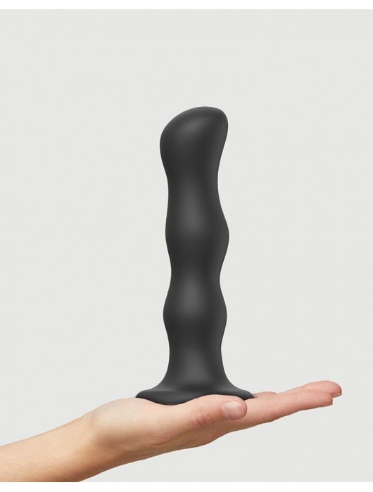 Черная насадка Strap-On-Me Dildo Geisha Balls size XL - Strap-on-me - купить с доставкой в Жуковском