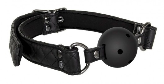Черный кляп-шарик BALL GAG DIAMOND - Dream Toys - купить с доставкой в Жуковском