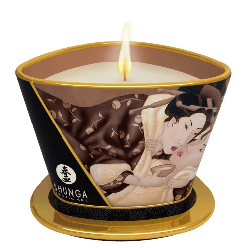 Массажная свеча Intoxicatin Chocolate с ароматом шоколада - 170 мл. - Shunga - купить с доставкой в Жуковском