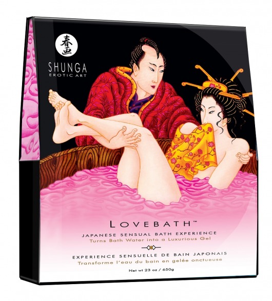 Соль для ванны Lovebath Dragon Fruit, превращающая воду в гель - 650 гр. - Shunga - купить с доставкой в Жуковском