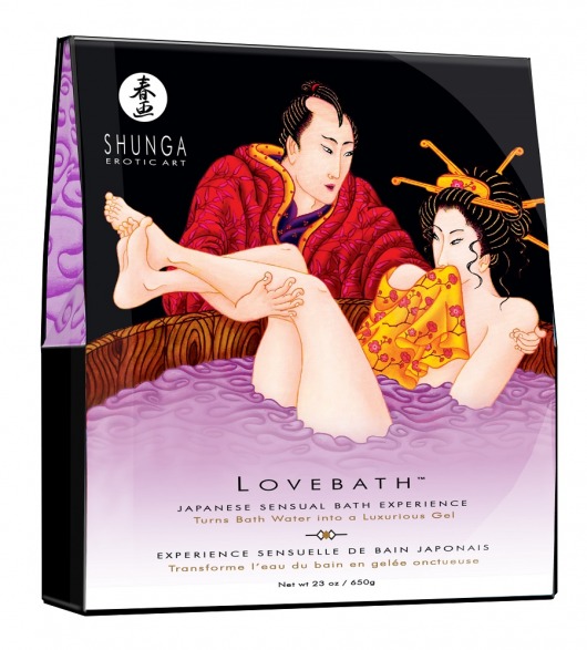 Соль для ванны Lovebath Sensual lotus, превращающая воду в гель - 650 гр. - Shunga - купить с доставкой в Жуковском