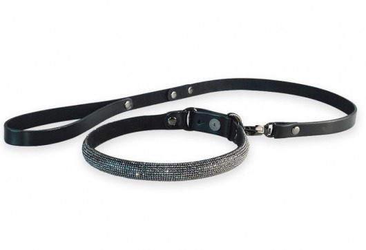 Эффектный сверкающий ошейник с поводком  Гламур - Sitabella - купить с доставкой в Жуковском