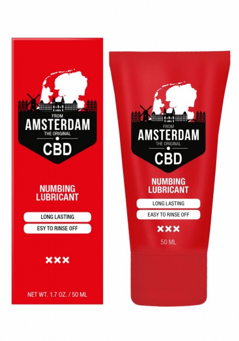 Пролонгирующий лубрикант Numbing CBD from Amsterdam - 50 мл. - Shots Media BV - купить с доставкой в Жуковском