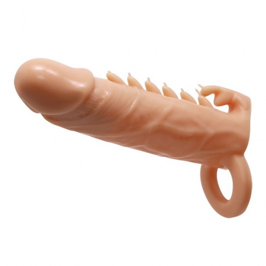 Телесная удлиняющая насадка Penis Sleeve Emmitt - 17 см. - Baile - в Жуковском купить с доставкой