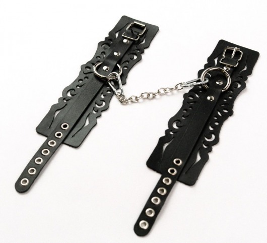 Узорчатые кожаные оковы с регулируемыми ремешками - Crazy Handmade - купить с доставкой в Жуковском