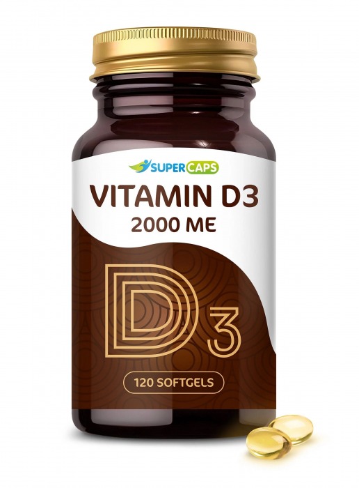 Пищевая добавка SuperCaps VITAMIN D3 2000 ME - 120 капсул - SuperCaps - купить с доставкой в Жуковском