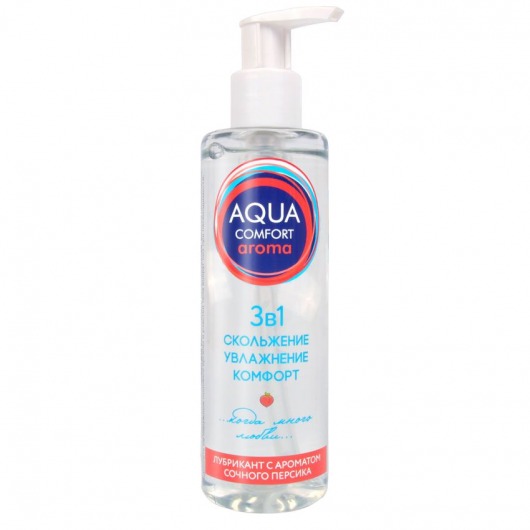 Гель-лубрикант на водной основе Aqua Comfort Aroma с ароматом персика - 195 гр. - Биоритм - купить с доставкой в Жуковском
