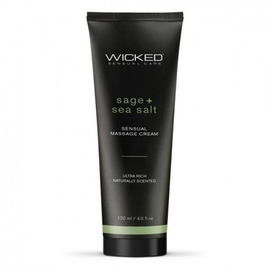 Массажный легкий крем WICKED Sage plus Sea Salt - 120 мл. - Wicked - купить с доставкой в Жуковском