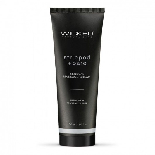 Массажный легкий крем WICKED Stripped plus Bare - 120 мл. - Wicked - купить с доставкой в Жуковском