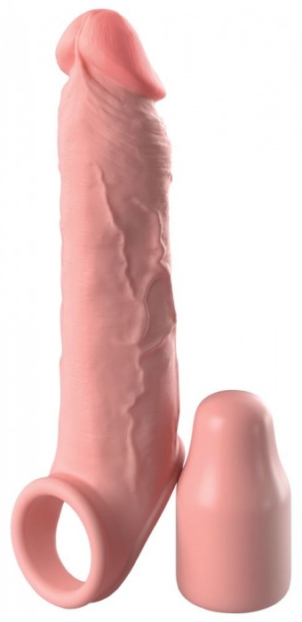 Телесная насадка-удлинитель 2 Inch Silicone X-tension with Strap - 20,3 см. - Pipedream - в Жуковском купить с доставкой