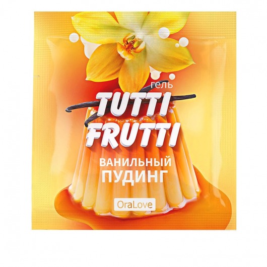 Пробник гель-смазки Tutti-frutti со вкусом ванильного пудинга - 4 гр. - Биоритм - купить с доставкой в Жуковском