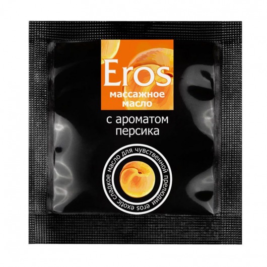 Саше массажного масла Eros exotic с ароматом персика - 4 гр. - Биоритм - купить с доставкой в Жуковском