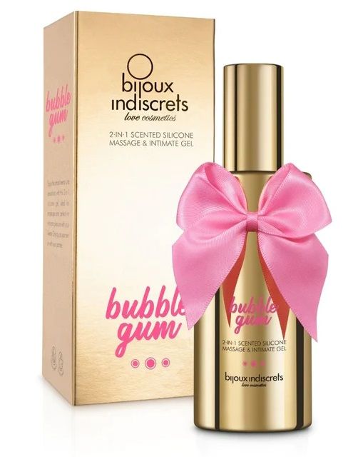 Гель с ароматом жвачки Bubblegum 2-in-1 Scented Silicone Massage And Intimate Gel - 100 мл. - Bijoux Indiscrets - купить с доставкой в Жуковском