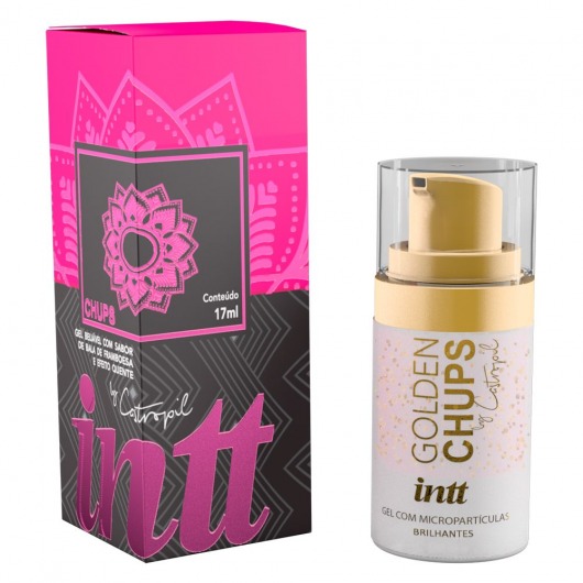 Возбуждающий гель Golden Chups с малиновым ароматом - 17 мл. - INTT - купить с доставкой в Жуковском