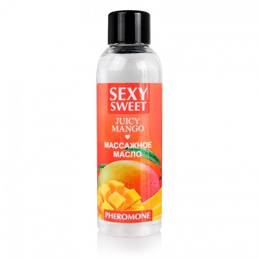 Массажное масло Sexy Sweet Juicy Mango с феромонами и ароматом манго - 75 мл. - Биоритм - купить с доставкой в Жуковском