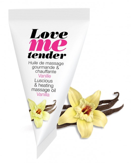 Съедобное согревающее массажное масло Love Me Tender Vanilla с ароматом ванили - 10 мл. - Love to Love - купить с доставкой в Жуковском