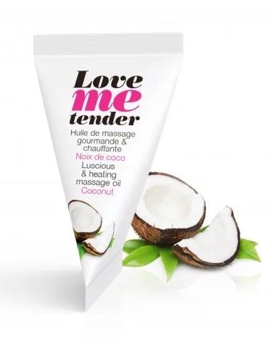 Съедобное согревающее массажное масло Love Me Tender Cocos с ароматом кокоса - 10 мл. - Love to Love - купить с доставкой в Жуковском