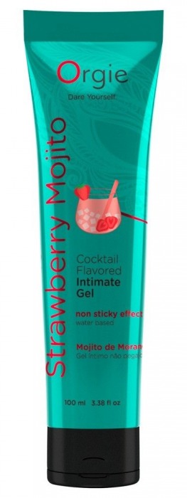 Съедобный интимный гель Orgie Lube Tube Cocktail Strawberry Mojito - 100 мл. - ORGIE - купить с доставкой в Жуковском