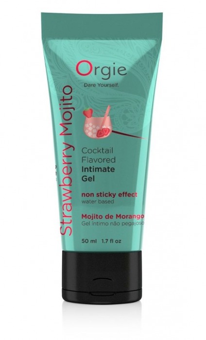Съедобный интимный гель Orgie Lube Tube Cocktail Strawberry Mojito - 50 мл. - ORGIE - купить с доставкой в Жуковском