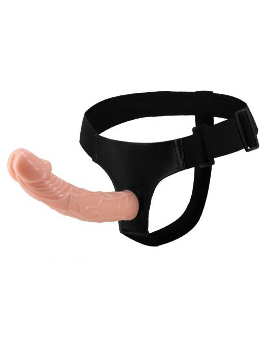 Гладкий фаллоимитатор с крупной головкой на ремешках - 19,7 см. - Baile - купить с доставкой в Жуковском