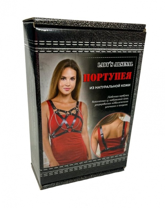 Портупея из натуральной кожи с цепочками - БДСМ Арсенал - купить с доставкой в Жуковском