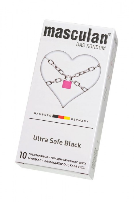 Ультрапрочные презервативы Masculan Ultra Safe Black - 10 шт. - Masculan - купить с доставкой в Жуковском