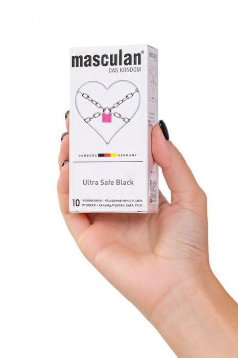 Ультрапрочные презервативы Masculan Ultra Safe Black - 10 шт. - Masculan - купить с доставкой в Жуковском